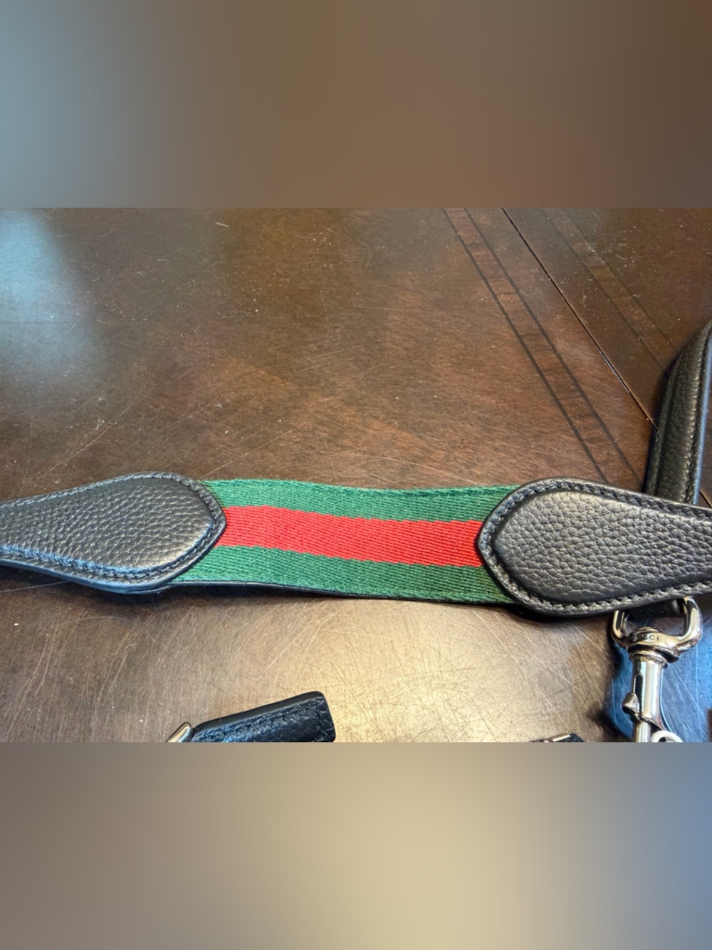 New Authentic Gucci Logo Nano Black Leather Crossbody Shoulder Bag - Picture 4 of 11